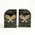 Green Marble Bookends - Tennis